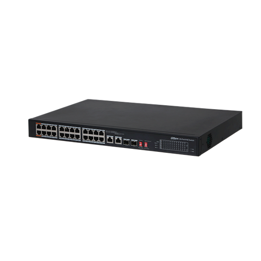 DH-PFS3226-24ET-240, Switch 100Mbps unmanaged, 24x LAN PoE