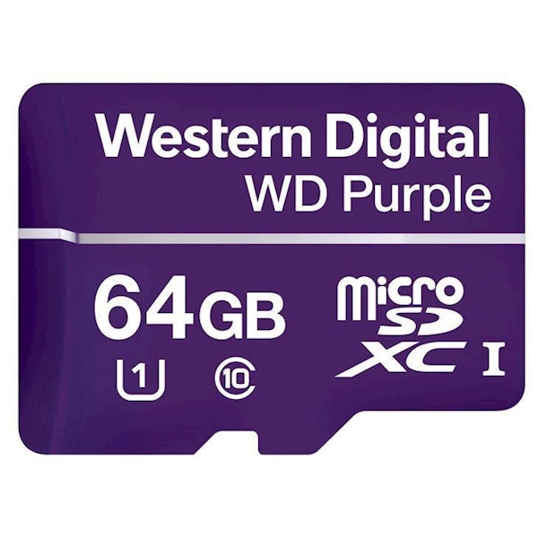 WD Purple 64GB Surveillance microSD, WDD064G1P0C