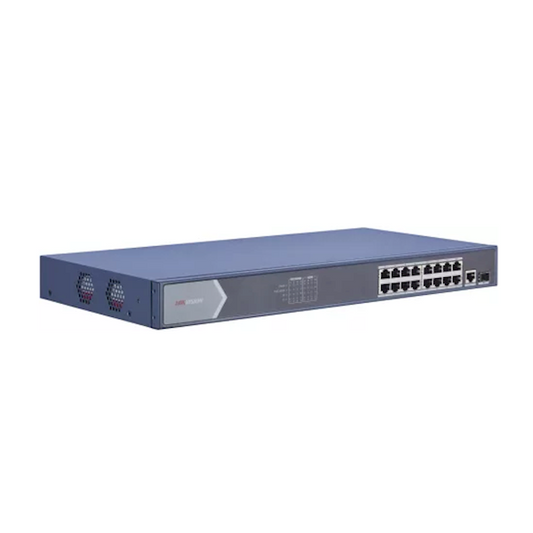 Hikvision DS-3E0518P-E, 16 Ports POE, Gigabit Unmanaged