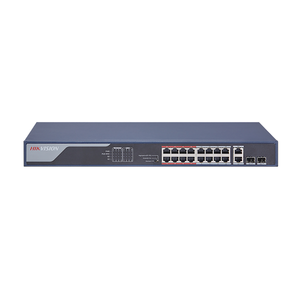 DS-3E0318P-E(B), 16 ports POE, 100M Unmanaged