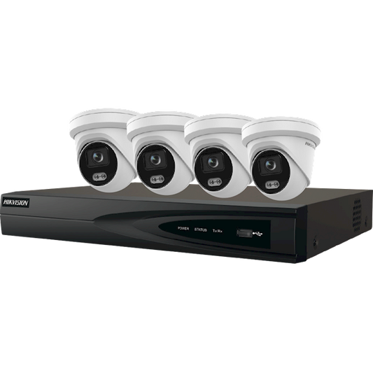 ColorVu Kit 3, 4MP, 2.8MM incl. 4 Channel NVR with PoE