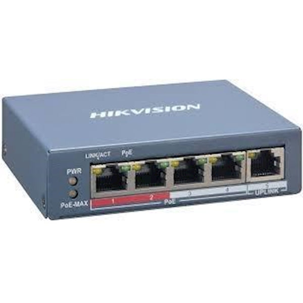 DS-3E1105P-EI, Hikvision 5 Ports, 4x PoE, 100M smart managed switch