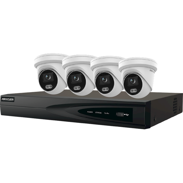 ColorVu Kit 1, 4MP, 4MM incl. 4 Channel NVR with PoE