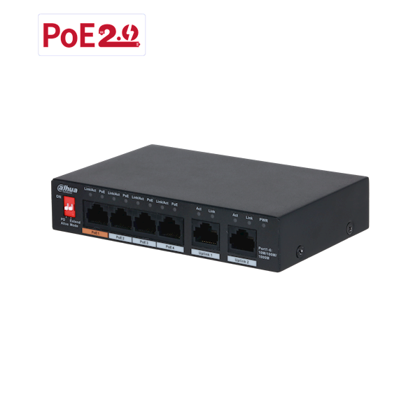 DH-PFS3006-4GT-60-V2, 6-Port Gigabit unmanaged