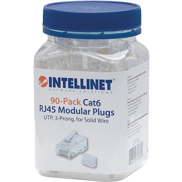 790604, 90-Pack Cat6 RJ45 Modular Plugs