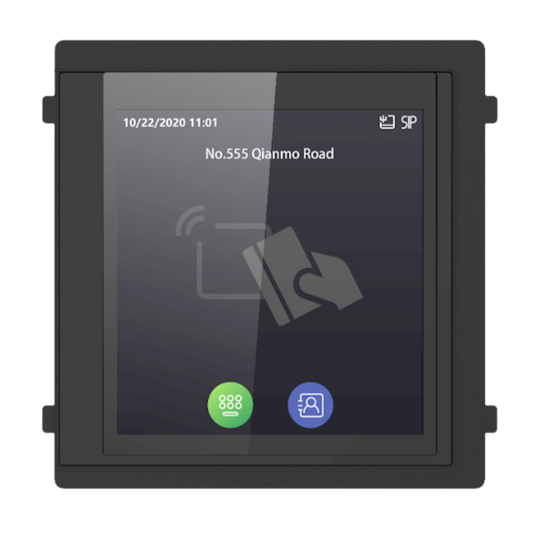 DS-KD-TDM, Module Intercom, Touch Display with MiFare Card Reader