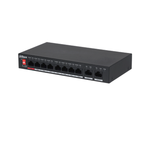 DH-PFS3010-8ET-96, 10-Port Unmanaged Desktop Switch with 8-Port PoE