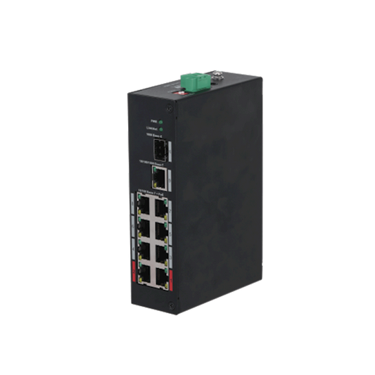 DH-PFS3110-8ET-96-V2, 10-Port Unmanaged Desktop Switch with 8 Port PoE